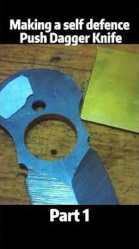 Making a Self Defense Push Dagger Knife | Part 1 . . . . #damascus #handmade #bladesmith #howitsmade