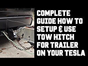Tesla How To Setup & Use Towing Hitch For Trailer - How To Connect Trailer & Unhook Trailer Model Y