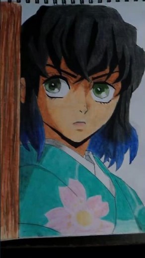 "Inosuke Hashibira 🔥 Without mask 💙|| Demon Slayer Kimetsu no yaiba" #animeart #demonslayer #fanart