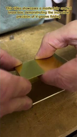 precision of V-groove folding #Metalworking #Machining #Brass #PrecisionCraft #VGroove #MetalFolding