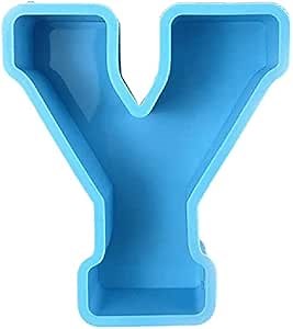Large Alphabet Epoxy Resin Mold - Alphabet Silicone Molds for Resin, Large 3D Resin Mold Letters for Party Decorations, English Letter Silicone Mold for Birthday Party Decoration (Y)