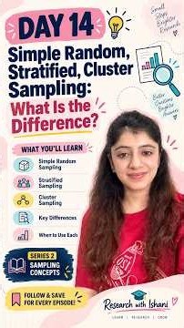 Simple Random, Stratified, Cluster Sampling -What Is the Difference?