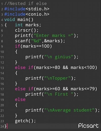 20 C Program Nested if else #cprogramming #clanguage #Quick