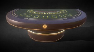 Black Jack Table Casino Game Asset _ 4 - Buy Royalty Free 3D model by Mayantique