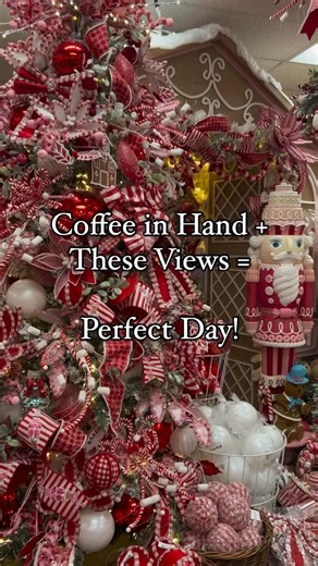 Coffee in hand these views = the perfect day. ✨Come wander the aisles, breathe in the Christmas magic, and see why Decorator’s Warehouse is where holiday dreams come to life. Visit us in-store today — and enjoy 20% back on any purchase $350 valid on your next purchase between 10/30-12/15! 🎁Not able to visit Arlington,TX? Come get inspired online at decoratorswarehouse.com! | Decorator's Warehouse