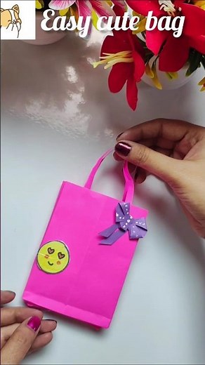 easy cute paper gift packing bag 🛍️🥰 craft idea