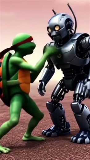 Green Alien VS Ninja Turtles | Alien Dance