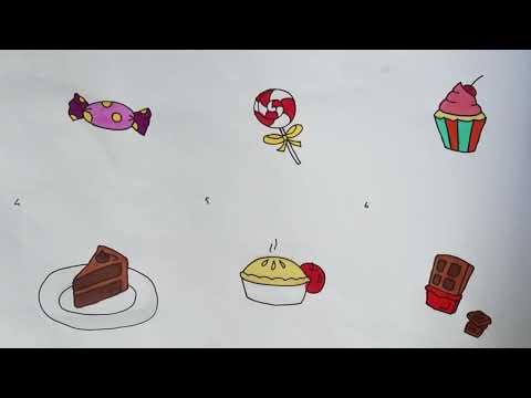 Easy junk foods drawing | Step by step.