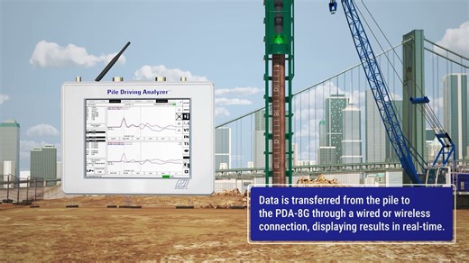 Pile Dynamics, Inc. on Instagram: "High‑strain dynamic testing relies on measured field data to evaluate pile behavior during installation. The Pile Driving Analyzer® (PDA) records force and velocity during impact, supporting assessment of capacity, driving stresses, and pile response. This animation illustrates how PDA data is collected. Additional technical animations are available on our YouTube channel through the link in our bio. #DynamicLoadTesting #PileDrivingAnalyzer #PDA #PileDriving #F