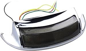 Rear Smoked Fender Tip Lights Red LED Turn Signals Compatible with Harley FLHP Touring Road King FLHR Electra Glide Classic Ultra Limited FLHTK FLHTP FLTRU Road Glide Ultra