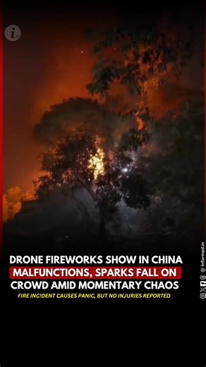 5K views · 57 reactions | China's drone light show ends in chaos: Crowd runs for life after UAVs catch fire, drones and sparks fall on ground | Real Jesse Holguin | Facebook