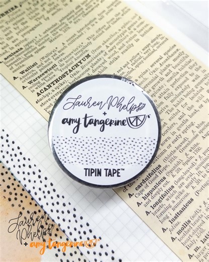 LPD X Amy Tangerine Tipin Tape™ Collaboration | Watercolor Spots Matte PET Tape - Etsy UK