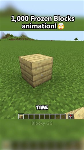 1,000 Blocks vs. Time Freeze!💀#minecraft