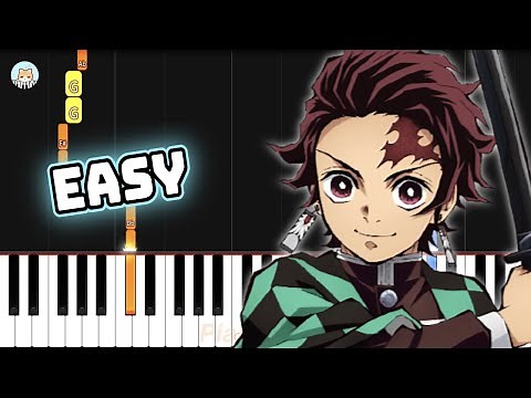 [full] Demon Slayer Season 2 OP 2 - "Zankyou Zanka" - EASY Piano Tutorial & Sheet Music