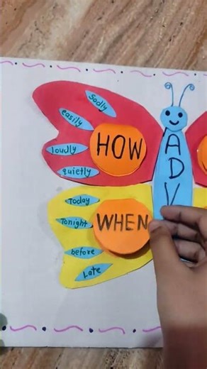 English adverb project|Working Model of Adverbs and it's kind|Easy to make|Nivi's show|#diy#funny