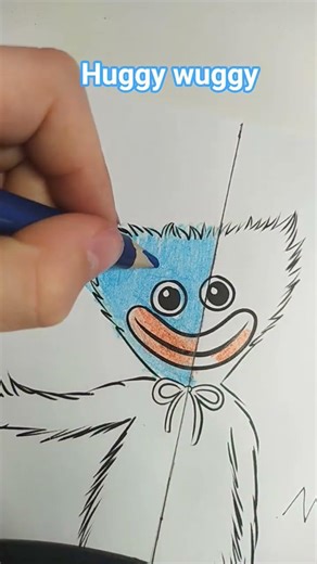 how to draw huggy wuggy