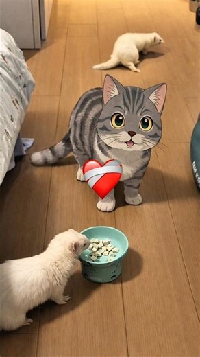 Clever Ferrets Trick the Cat 🐱😲