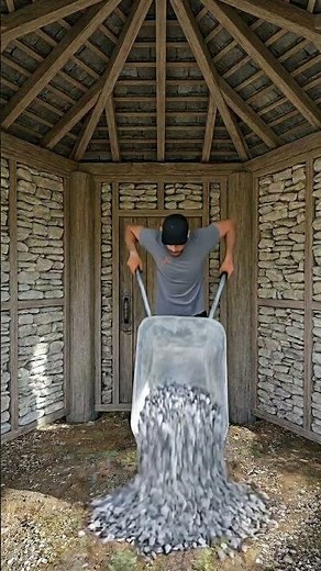 I Built a Cozy Log Cabin from Scratch! 🪵🏡 #diy #logcabin #offgrid