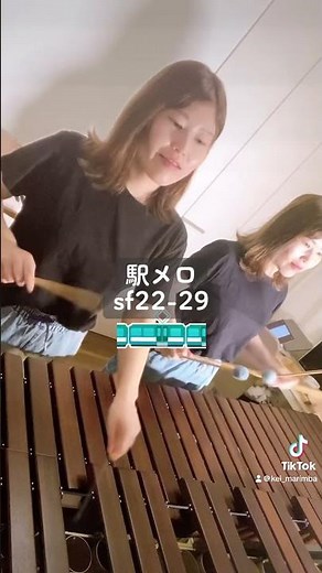 【発車メロディー/SF22-29】金町だけかな？柏で短いバージョン流れてますか？#jr東日本 #marimba #弾いてみた #鉄道