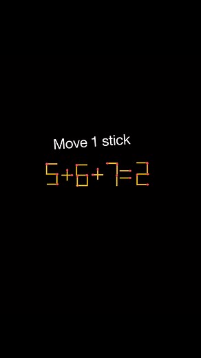 148K views · 52 reactions | Move 1 matchstick to make equation true | math puzzle | math riddles #matchstick #reels | Cheng Luo | Facebook
