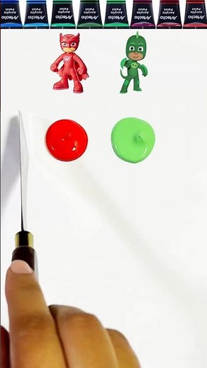 What color do mixed PJ mask characters make? #colormixing #guessthecolor