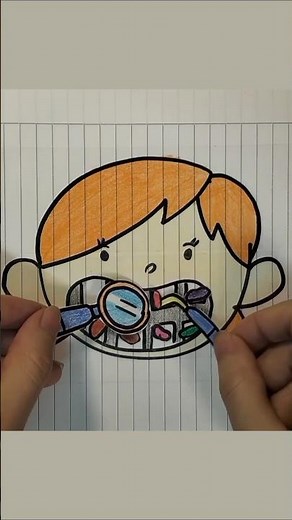 [ Paper diy] Teeth cavities 🦷🪥#asmr #paper