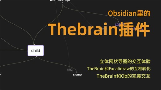Obsidian的TheBrain插件，立体网状导图的使用体验, Excalidraw重现TheBrain8的拓展视图