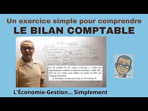 EXERCICE SIMPLE SUR LE BILAN COMPTABLE... Simplement.
