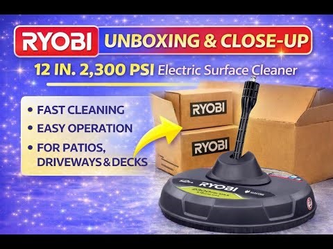 RYOBI Electric Surface Cleaner FULL REVIEW 🧼⚡ | Unboxing, Demo & Before/After Results
