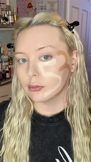 easy contouring for beginners makeup hack #makeuphacksforbeginners #easymakeuphack #contourhack