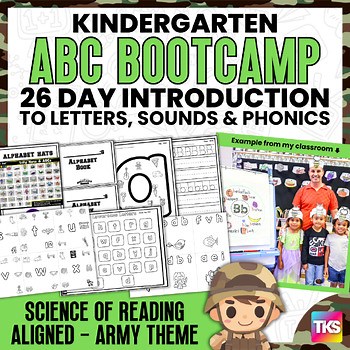 ABC Bootcamp®: 26-Day Introduction Letters, Sounds & Phonics (Army Theme)