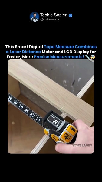 This Smart Digital Tape Measure Uses a Laser and LCD for Fast, Ultra-Precise Measurements! 📏⚡🤯
