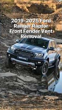 How to remove the front fender side vents on a 2019-2025 Ford Ranger Raptor in the PX or RA models.