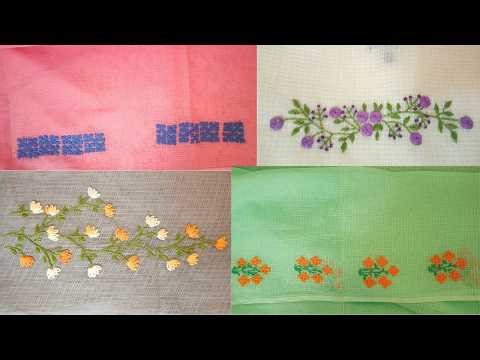 Hand Embroidery Sarees For This Easter | Four Different Shades Of Cotton Kotta Sarees