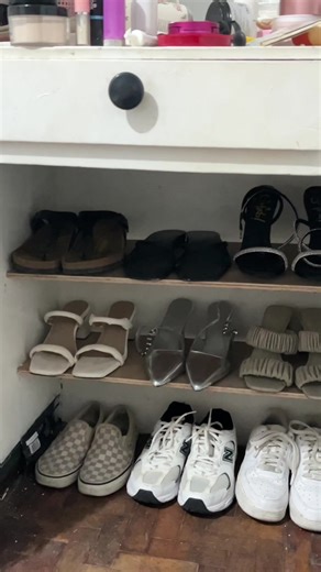 DIY Shoe Shelves Under Vanity Project