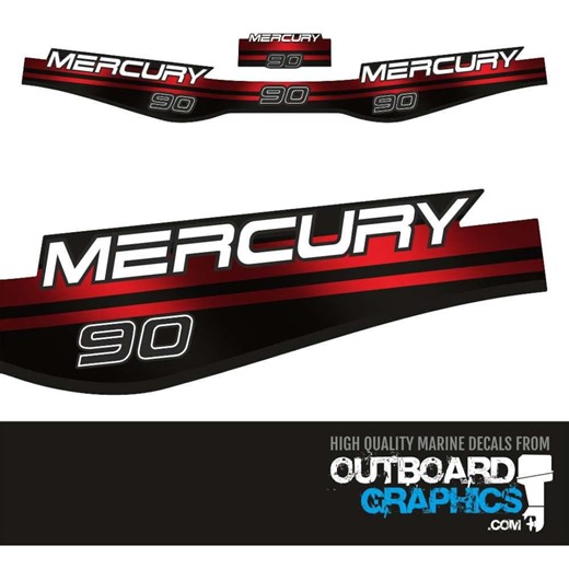 Mercury 90hp Two Stroke Outboard Decals/sticker Kit (1996 - 1998) - Etsy Canada