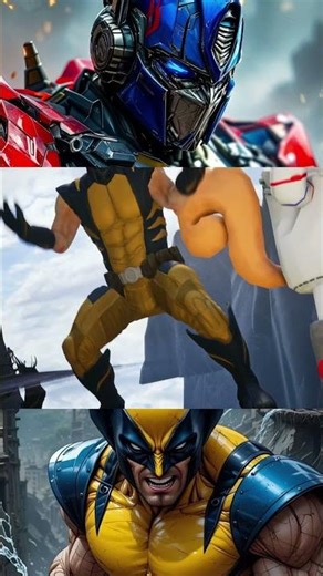 Optimus Prime 🤖 vs Wolverine 🐺 | Mortal Kombat 1 Epic Battle #shorts