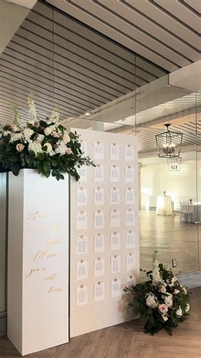 Kaitlin O’Brien | Someday Came Designs on Instagram: "Happy Anniversary Jacqueline & Pat! 🥂 This year has flown by, how are we almost at the end of 2025?! This wedding feels like it was only yesterday - combining neutrals with pops of gold to create elegant wedding signage that subtly tied in the bride’s love of Taylor Swift! The weather was the perfect fall day, clear blue skies with a crisp feeling in the air! Weddings in November became a new favorite after this day! Clips featured in this r