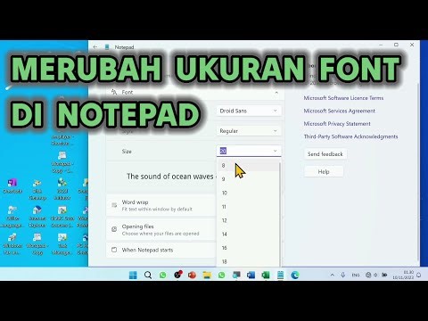 Cara Mengganti Ukuran Font di Notepad - Ukuran Font Notepad Bisa Besar / Bisa Juga Kecil