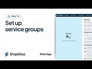 How to Set up Service Groups on ShipWise
