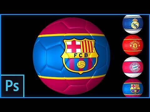 How to put the Logo Design of your favourite Club on a 3D Football in Photoshop