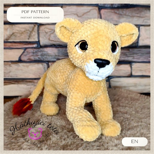 Cute Baby Lion Crochet Pattern PDF - Amigurumi Lion Cub Pattern - Crochet Lion Toy - Jungle Animal Amigurumi - Lion Plush Pattern - Etsy