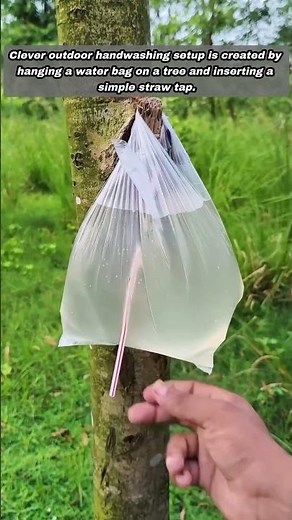 Amazing Portable Hand Washing Station Made From Plastic Bag