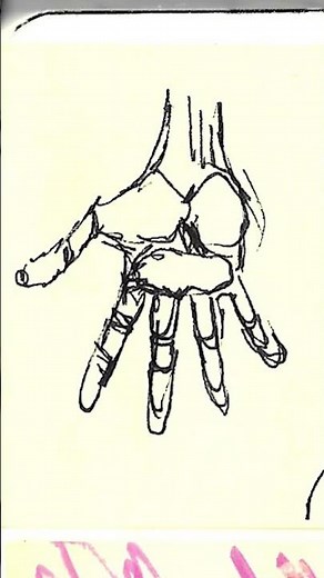 Fist clench: a 12 frame post-it note animation!