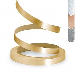 Gold PVC Edge Banding, 3/4" x 25ft Brushed Aluminum Edge Trim for Cabinet Repair & Furniture Restoration
