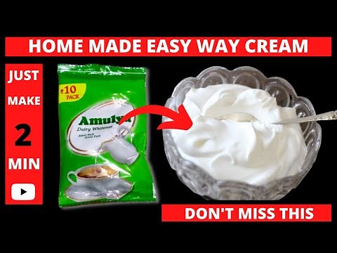 Homemade Fresh cream|| Homemade Cream with Milk Powder Recipe | Fresh Cream Recipes ‪@HomeCooking22‬