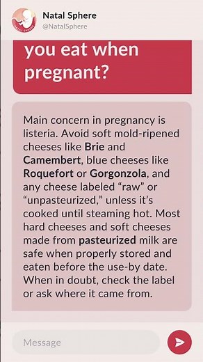 What cheese can't you eat when pregnant?