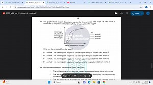 The graph shows oxygen dissociation curves for three animals. T... | Filo