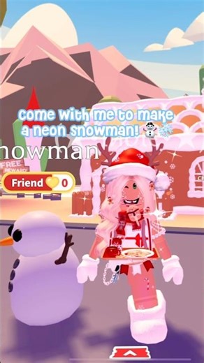 making a neon snowman!! ☃️❄️ #roblox #shorts #adoptme #snow #snowman #christmas #neon #fyp