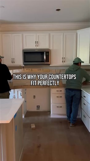 Ever wonder how we get your countertops to fit so perfectly? It all starts here. 🎯 The templating process is the unsung hero of every flawless stone installation. Most people never see this crucial step, but it’s the difference between “good enough” and “absolutely perfect.” What happens during templating: 📏 Precise measurements - We measure every angle, corner, and dimension of your space. 📋 Custom template creation - We create an exact replica of your cabinet layout using specialized materi